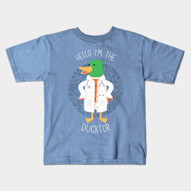 Doctor Duck Kids T-Shirt by GiveMeThatPencil